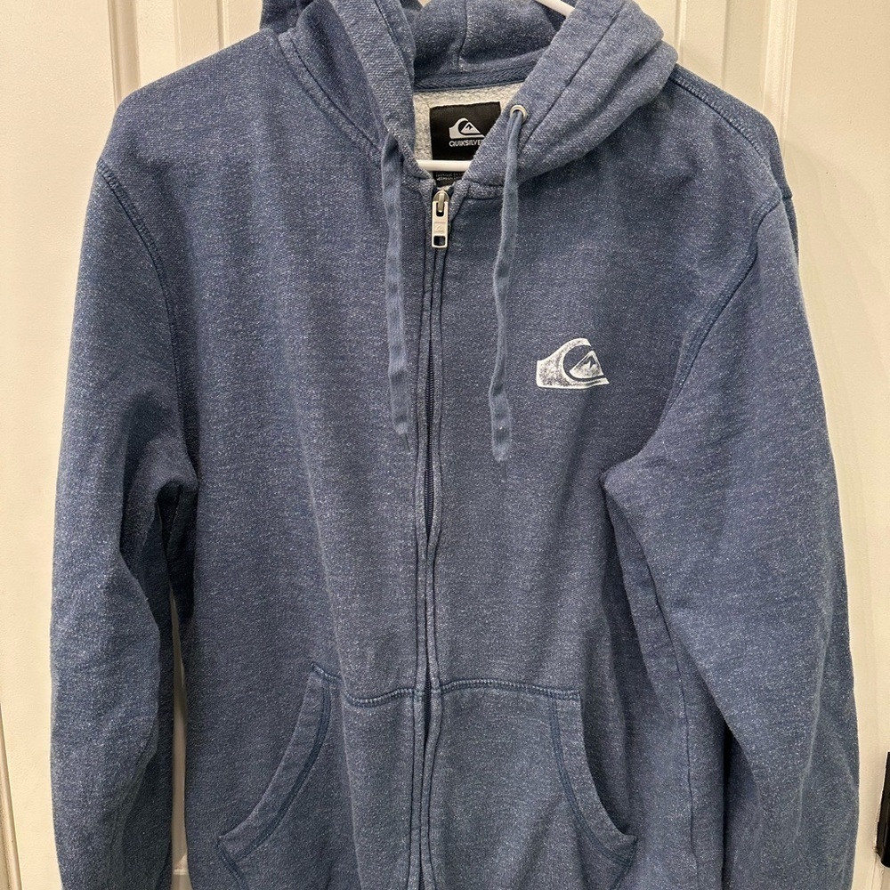 Quiksilver Heathered Full Zip Hoodie Sweatshirt M